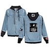 Inspired by Naruto Cosplay Akatsuki Uchiha Hoodie Cloth Demin Print Printing Denim Jacket Denim Jacket For Men