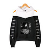 Inspired by Naruto Cosplay Akatsuki Uchiha Hoodie Fake Two-Piece Polyester / Cotton Blend Print Printing Hoodie For Women