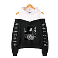 Inspired by Naruto Cosplay Akatsuki Uchiha Hoodie Fake Two-Piece Polyester / Cotton Blend Print Printing Hoodie For Women