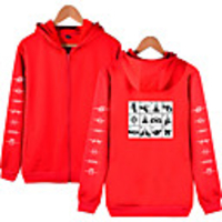 Inspired by Naruto Cosplay Akatsuki Uchiha Hoodie Polyester / Cotton Blend Print Printing Hoodie For Men