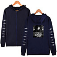 Inspired by Naruto Cosplay Akatsuki Uchiha Hoodie Polyester / Cotton Blend Print Printing Hoodie For Men