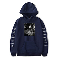 Inspired by Naruto Cosplay Akatsuki Uchiha Hoodie Polyester / Cotton Blend Print Printing Hoodie For Men