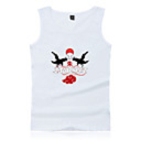 Inspired by Naruto Cosplay Akatsuki Uchiha Itachi Cosplay Costume Vest Polyester / Cotton Blend Print Printing Vest For Men