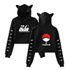 Inspired by Naruto Cosplay Akatsuki Uchiha Itachi Crop Top Hoodie Polyester / Cotton Blend Print Printing Crop Top For Women