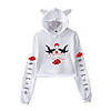Inspired by Naruto Cosplay Akatsuki Uchiha Itachi Crop Top Hoodie Polyester / Cotton Blend Print Printing Crop Top For Women