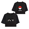 Inspired by Naruto Cosplay Akatsuki Uchiha Itachi Crop Top Pure Cotton Print Printing Crop Top For Women