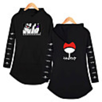 Inspired by Naruto Cosplay Akatsuki Uchiha Itachi Dress Hoodie Polyester / Cotton Blend Print Printing Dress For Women