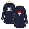 Inspired by Naruto Cosplay Akatsuki Uchiha Itachi Dress Hoodie Polyester / Cotton Blend Print Printing Dress For Women