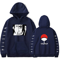 Inspired by Naruto Cosplay Akatsuki Uchiha Itachi Hoodie Anime Polyester / Cotton Blend Print Printing Harajuku Graphic Hoodie For Women