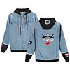 Inspired by Naruto Cosplay Akatsuki Uchiha Itachi Hoodie Cloth Demin Print Printing Denim Jacket Denim Jacket For Men
