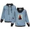 Inspired by Naruto Cosplay Akatsuki Uchiha Itachi Hoodie Cloth Demin Print Printing Denim Jacket Denim Jacket For Men
