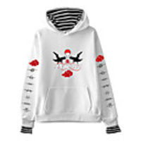 Inspired by Naruto Cosplay Akatsuki Uchiha Itachi Hoodie Fake Two-Piece Polyester / Cotton Blend Print Printing Hoodie For Men