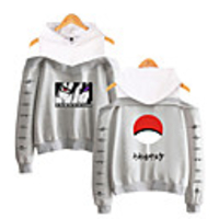 Inspired by Naruto Cosplay Akatsuki Uchiha Itachi Hoodie Fake Two-Piece Polyester / Cotton Blend Print Printing Hoodie For Women