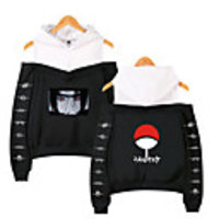 Inspired by Naruto Cosplay Akatsuki Uchiha Itachi Hoodie Fake Two-Piece Polyester / Cotton Blend Print Printing Hoodie For Women
