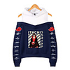 Inspired by Naruto Cosplay Akatsuki Uchiha Itachi Hoodie Fake Two-Piece Polyester / Cotton Blend Print Printing Hoodie For Women