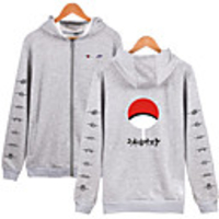 Inspired by Naruto Cosplay Akatsuki Uchiha Itachi Hoodie Polyester / Cotton Blend Print Printing Hoodie For Men