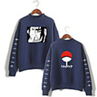 Inspired by Naruto Cosplay Akatsuki Uchiha Itachi Hoodie Polyester / Cotton Blend Print Printing Hoodie For Men