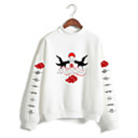 Inspired by Naruto Cosplay Akatsuki Uchiha Itachi Hoodie Polyester / Cotton Blend Print Printing Hoodie For Men