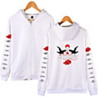 Inspired by Naruto Cosplay Akatsuki Uchiha Itachi Hoodie Polyester / Cotton Blend Print Printing Hoodie For Men