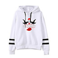 Inspired by Naruto Cosplay Akatsuki Uchiha Itachi Hoodie Polyester / Cotton Blend Print Printing Hoodie For Men