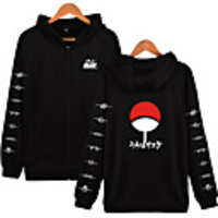 Inspired by Naruto Cosplay Akatsuki Uchiha Itachi Hoodie Polyester / Cotton Blend Print Printing Hoodie For Men