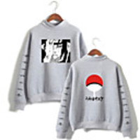 Inspired by Naruto Cosplay Akatsuki Uchiha Itachi Hoodie Polyester / Cotton Blend Print Printing Hoodie For Men