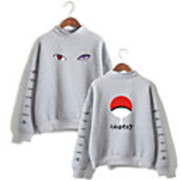 Inspired by Naruto Cosplay Akatsuki Uchiha Itachi Hoodie Polyester / Cotton Blend Print Printing Hoodie For Men