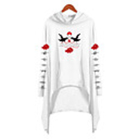 Inspired by Naruto Cosplay Akatsuki Uchiha Itachi Hoodie Polyester / Cotton Blend Print Printing Hoodie For Men