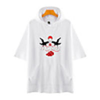 Inspired by Naruto Cosplay Akatsuki Uchiha Itachi Hoodie Polyester / Cotton Blend Print Printing Hoodie For Men