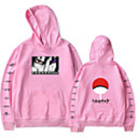 Inspired by Naruto Cosplay Akatsuki Uchiha Itachi Hoodie Polyester / Cotton Blend Print Printing Hoodie For Men