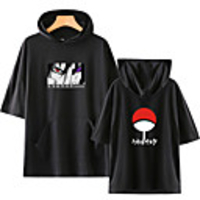 Inspired by Naruto Cosplay Akatsuki Uchiha Itachi Hoodie Polyester / Cotton Blend Print Printing Hoodie For Men