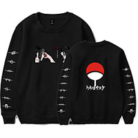 Inspired by Naruto Cosplay Akatsuki Uchiha Itachi Hoodie Polyester / Cotton Blend Print Printing Hoodie For Men