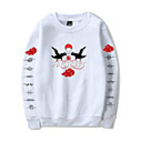 Inspired by Naruto Cosplay Akatsuki Uchiha Itachi Hoodie Polyester / Cotton Blend Print Printing Hoodie For Men
