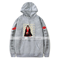 Inspired by Naruto Cosplay Akatsuki Uchiha Itachi Hoodie Polyester / Cotton Blend Print Printing Hoodie For Men