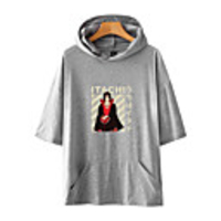 Inspired by Naruto Cosplay Akatsuki Uchiha Itachi Hoodie Polyester / Cotton Blend Print Printing Hoodie For Men