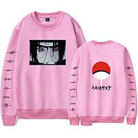 Inspired by Naruto Cosplay Akatsuki Uchiha Itachi Hoodie Polyester / Cotton Blend Print Printing Hoodie For Men