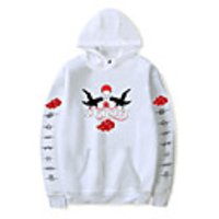 Inspired by Naruto Cosplay Akatsuki Uchiha Itachi Hoodie Polyester / Cotton Blend Print Printing Hoodie For Men