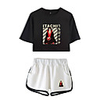 Inspired by Naruto Cosplay Akatsuki Uchiha Itachi Outfits Crop Top Pure Cotton Print Printing Shorts For Women