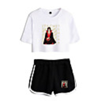 Inspired by Naruto Cosplay Akatsuki Uchiha Itachi Outfits Crop Top Pure Cotton Print Printing Shorts For Women