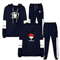 Inspired by Naruto Cosplay Akatsuki Uchiha Itachi Pants Outfits Polyester / Cotton Blend Print Printing Pants For Men