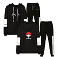 Inspired by Naruto Cosplay Akatsuki Uchiha Itachi Pants Outfits Polyester / Cotton Blend Print Printing Pants For Men