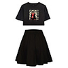 Inspired by Naruto Cosplay Akatsuki Uchiha Itachi Skirt Outfits Pure Cotton Print Printing Skirts For Women