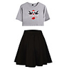 Inspired by Naruto Cosplay Akatsuki Uchiha Itachi Skirt Outfits Pure Cotton Print Printing Skirts For Women