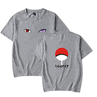 Inspired by Naruto Cosplay Akatsuki Uchiha Itachi T-shirt Anime Polyester / Cotton Blend Print Printing Harajuku Graphic T-shirt For Women