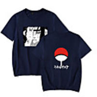 Inspired by Naruto Cosplay Akatsuki Uchiha Itachi T-shirt Polyester / Cotton Blend Print Printing T-shirt For Men
