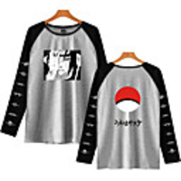 Inspired by Naruto Cosplay Akatsuki Uchiha Itachi T-shirt Polyester / Cotton Blend Print Printing T-shirt For Men