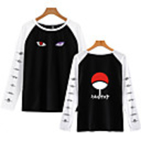 Inspired by Naruto Cosplay Akatsuki Uchiha Itachi T-shirt Polyester / Cotton Blend Print Printing T-shirt For Men