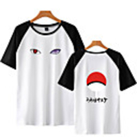 Inspired by Naruto Cosplay Akatsuki Uchiha Itachi T-shirt Polyester / Cotton Blend Print Printing T-shirt For Men