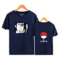 Inspired by Naruto Cosplay Akatsuki Uchiha Itachi T-shirt Polyester / Cotton Blend Print Printing T-shirt For Men