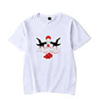 Inspired by Naruto Cosplay Akatsuki Uchiha Itachi T-shirt Polyester / Cotton Blend Print Printing T-shirt For Men